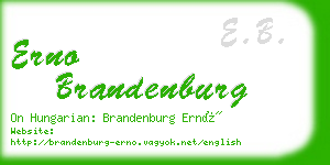 erno brandenburg business card